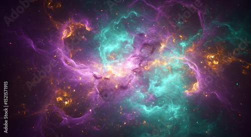 Cosmic Nebula A Stunning Visualization of Celestial Gases and Energy