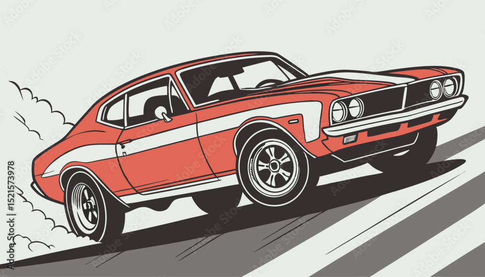 Fototapeta premium red sports car