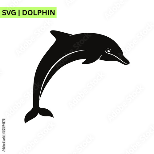 A whimsical dolphin logo template illustrating a cute dolphin splashing in the ocean, emphasizing excitement and friendliness in a dynamic and colorful design.