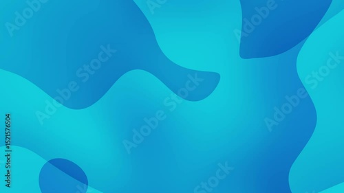 Abstract animation with teal and blue gradient background featuring fluid, organic shapes. Smooth transitions create a calming atmosphere.