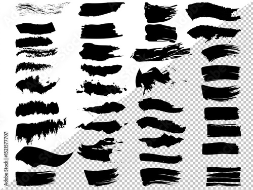 Editable Hand Drawn Brush Stroke Illustrations Vector Graphics for Rough Lines and Artistic Design