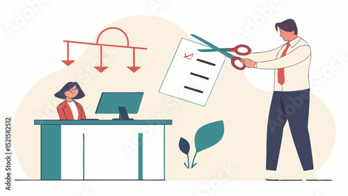businessman drawing a graph vector