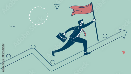 business man jumping vector