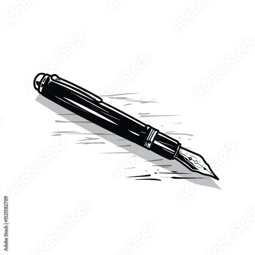 Professional Pen and Ink Supply Mockup Isolated Vector Illustration for Graphic Design Projects