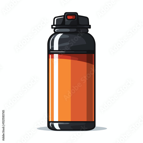 Professional Vector Illustration of Protein Bottle Icon for Fitness Supplements and Nutrition Websites