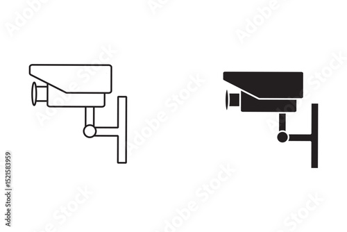 CCTV icon sheet . isolated on white background.