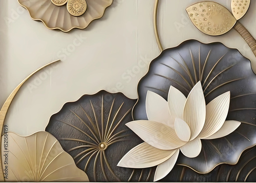Modern Elegance: Neutral Tones, 3D Art & Art Deco Patterns
