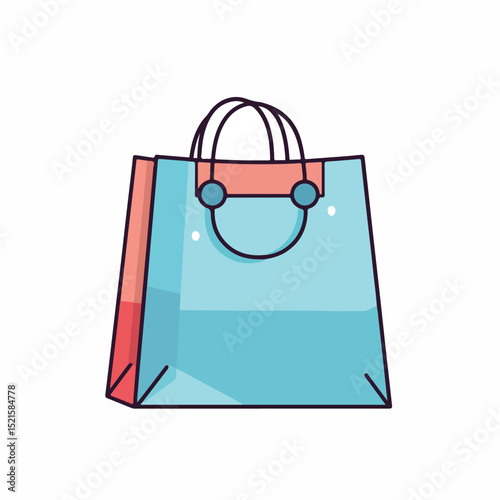 Professional Retail Shopping Bag Isolated on White Background for Sale and Store Concepts