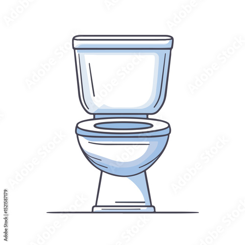 Modern toilet bathroom icon in line style vector illustration for design projects