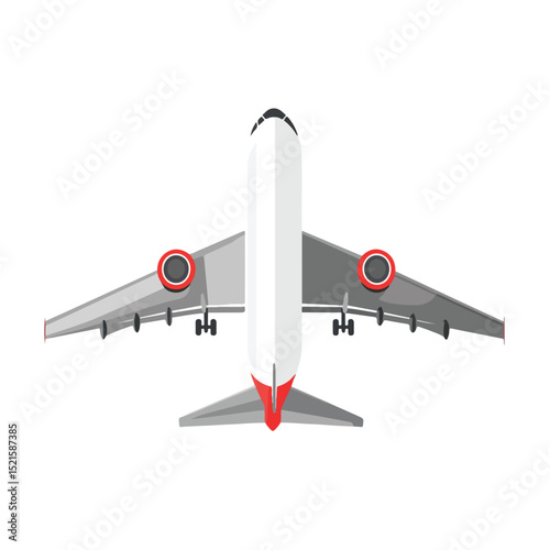 Professional Transportation Design Airplane Icon Flat and Isometric Vector Illustration