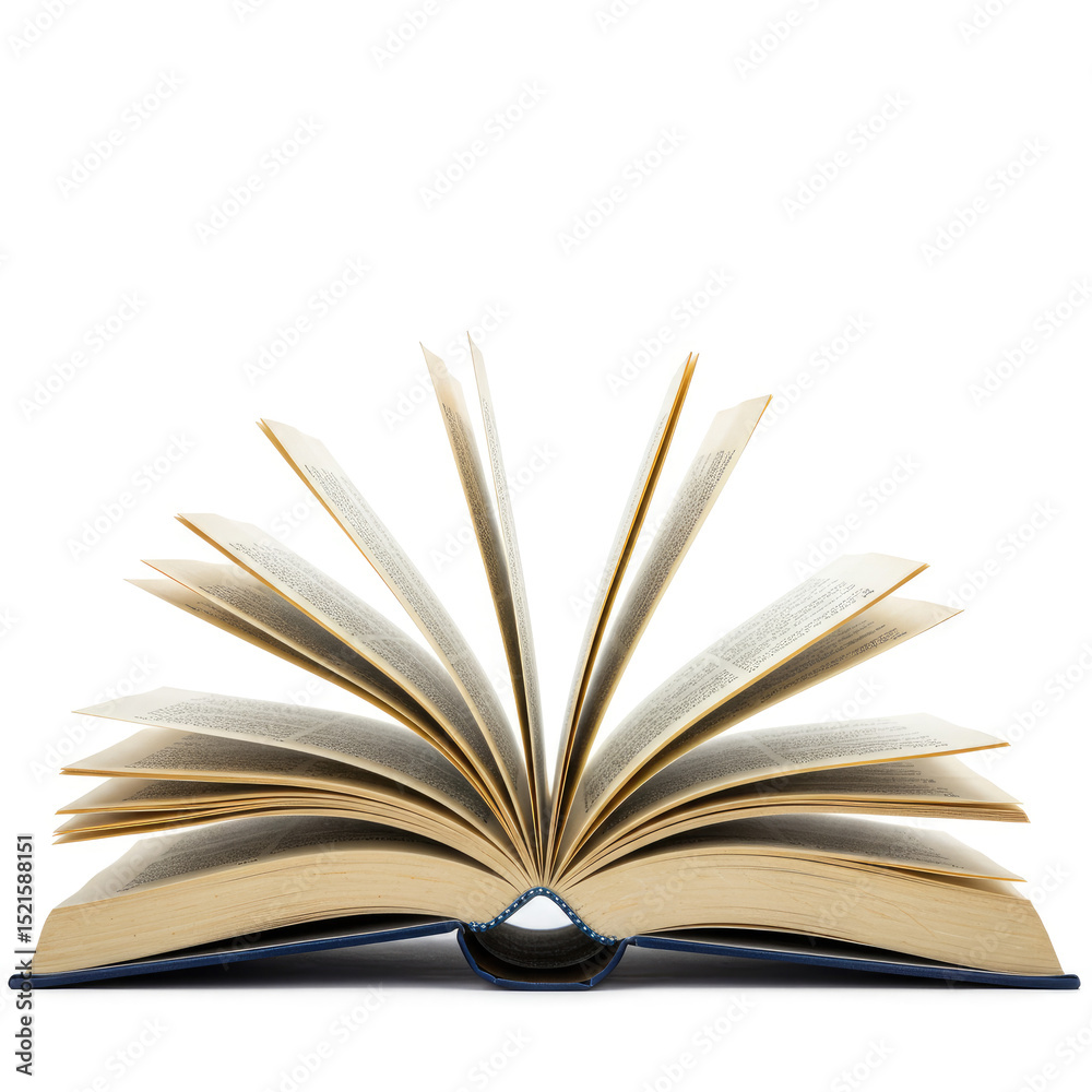 Fototapeta premium open book isolated on white background