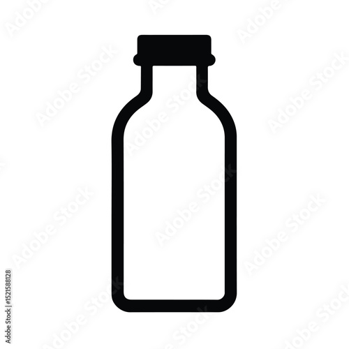 Silhouette Style Icon of Water Plastic Bottle for Eco-Friendly Designs