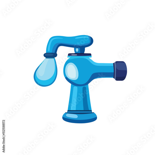 Modern Water Tap Isolated Icon Vector Illustration Graphic for Plumbing Service Website Design