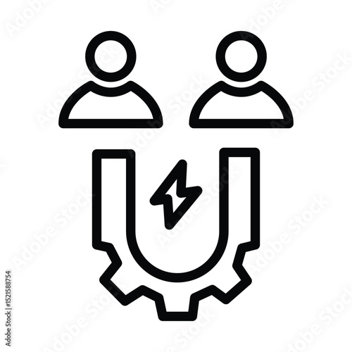 Customer Acquisition line icon , vector, pixel perfect, illustrator file 
 
