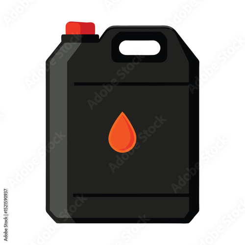 Isolated red fuel pump vector with a blank white tank