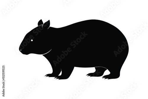 vector illustration of a wombat icon