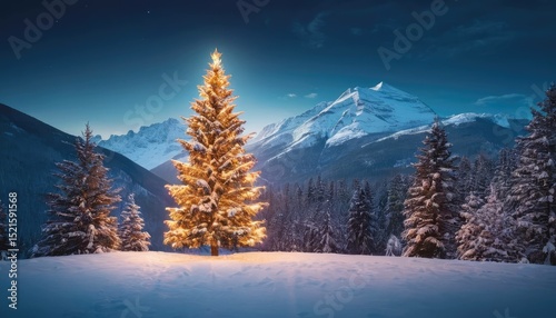 winter landscape in the mountains
