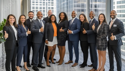 Successful business team posing for a photo.