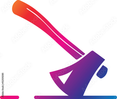 Crossed axes in detailed vintage engraving style illustration on white background