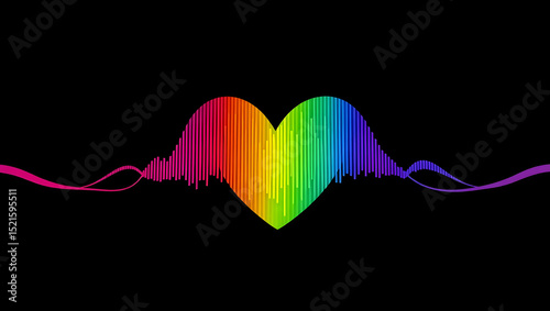 rainbow abstract vector background with wave