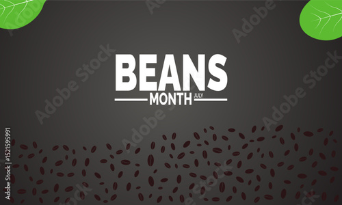 Beans Month.  Clean Background Design for Banners and Social Media Posts