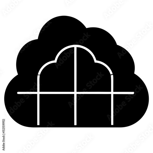 cloud computing icon on white background
