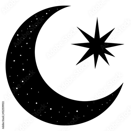 moon with stars
