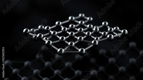 A carbon allotrope featuring a single layer of atoms organized in a hexagonal lattice showcasing its unique nanostructural properties photo