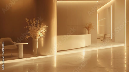 The neutral color palette blends seamlessly with subtle textures, creating a calm and sophisticated backdrop