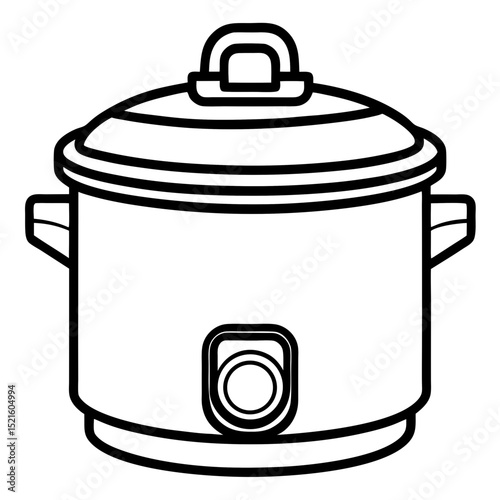 Futuristic Smart Pressure Cooker Vector Art