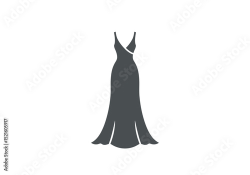 Flat Fashion Icon Set – Minimalist Men’s and Women’s Dress Outfits on White Background