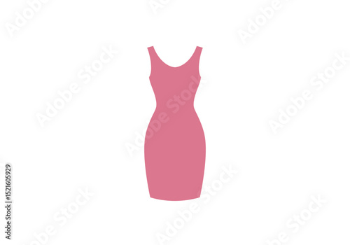 Flat Fashion Icon Set – Minimalist Men’s and Women’s Dress Outfits on White Background