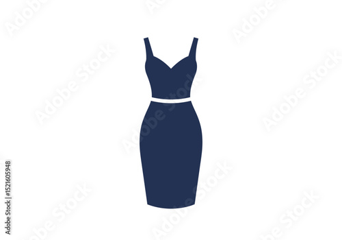 Flat Fashion Icon Set – Minimalist Men’s and Women’s Dress Outfits on White Background