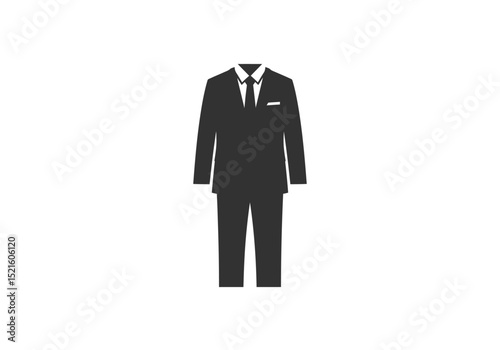 Flat Fashion Icon Set – Minimalist Men’s and Women’s Dress Outfits on White Background