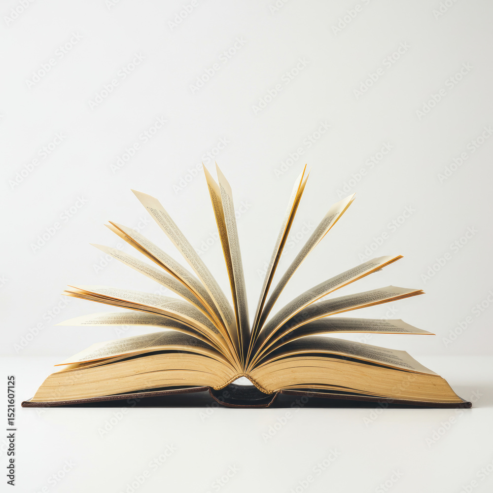Fototapeta premium open book isolated on white background