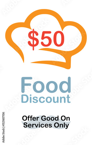 50 dollar food discount services only