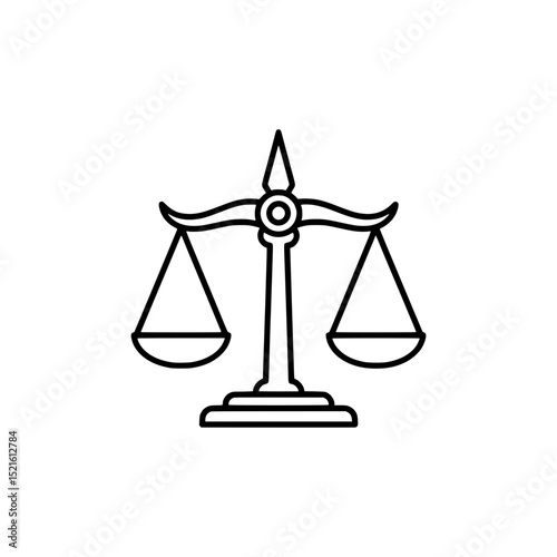 Outline Icon of Justice Scale