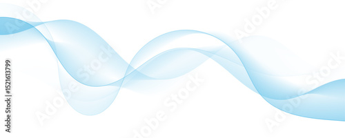 Blue wave curve lines abstract background with flowing particles. Digital energy waves technology concept. Modern backdrop design for business, presentation, banner.	