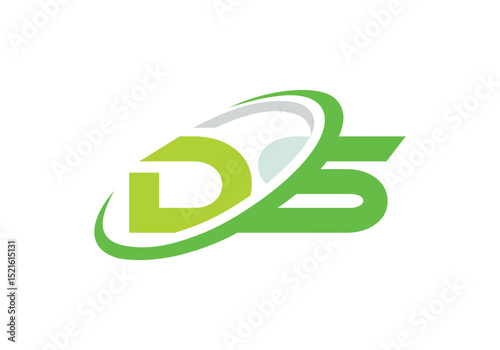 letter d and s  logo design 