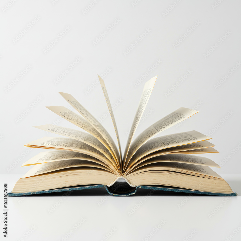Fototapeta premium open book isolated on white background
