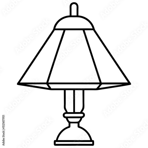 vector illustration of a lamp