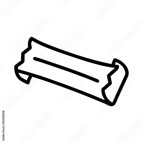 Oily paper strip isolated black icon in outline style
