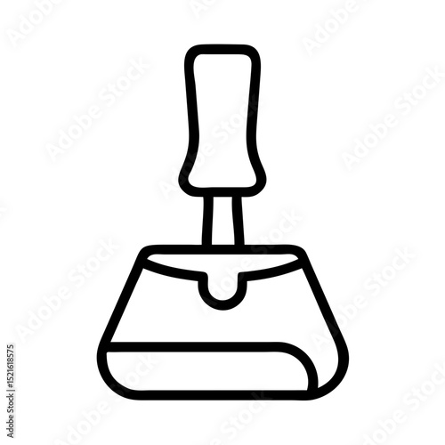 Plaster float isolated black icon in outline style