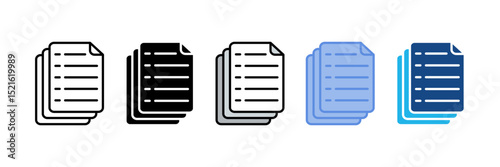 Document Icon Element For Design