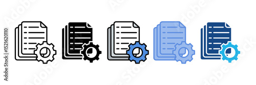 Document Management Icon Element For Design