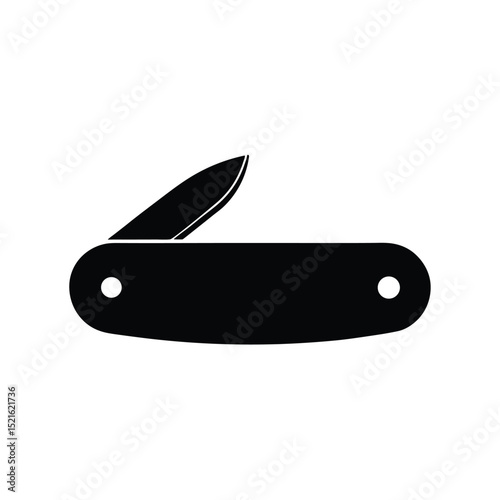Pocket Knife Icon Vector Flat And Clean Look