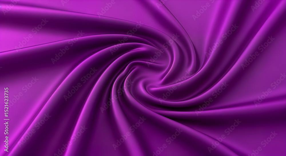 Obraz premium Seamless Swirl of Deep Purple Satin Fabric Texture Pattern Close Up