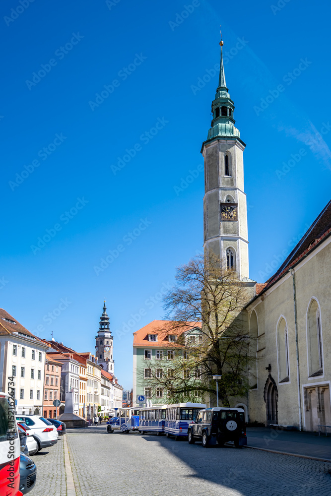 Obraz premium Blick über Altstadt, Görlitz, Sachsen, Deutschland