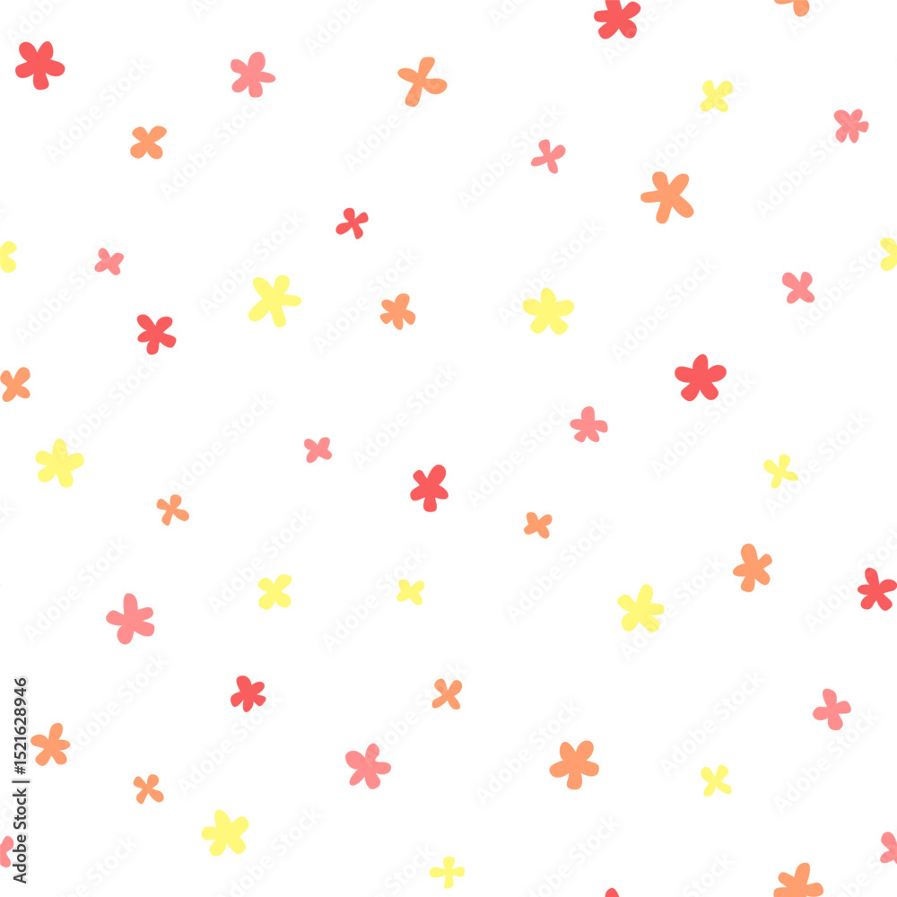 Vector seamless pattern with hand drawn cute flowers. Beautiful design for textile, wallpaper, fabric, wrapping paper and backgrounds. Vector seamless pattern with hand drawn cute flowers. Beautiful design for textile, wallpaper, fabric, wrapping paper and backgrounds.