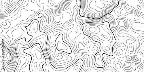 Topographic map background geographic line map with elevation assignments. Modern design with White background with topographic wavy pattern design